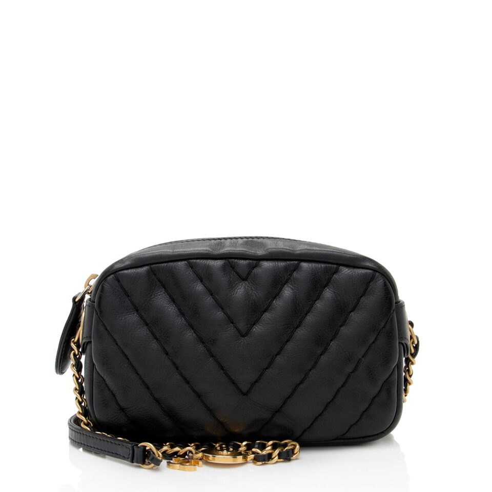 Chanel Chevron Lambskin Badge Mini
