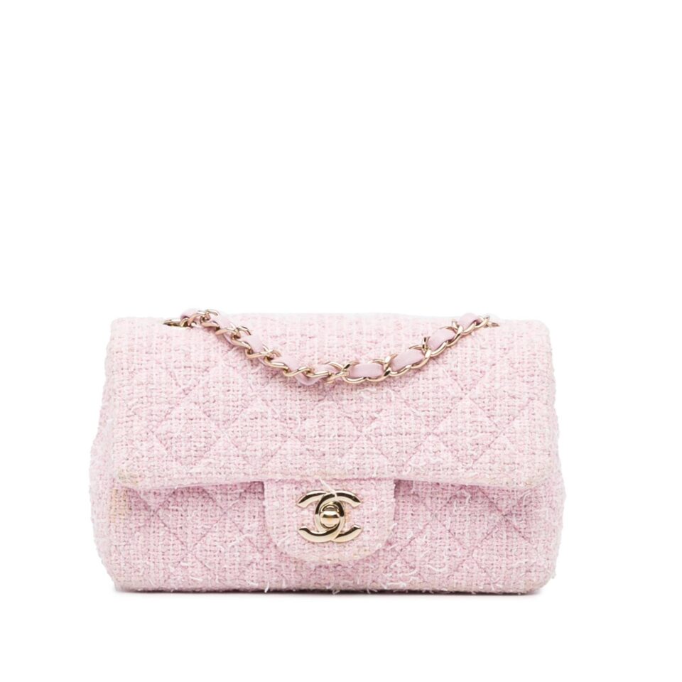Chanel classic mini rectangular rough floral