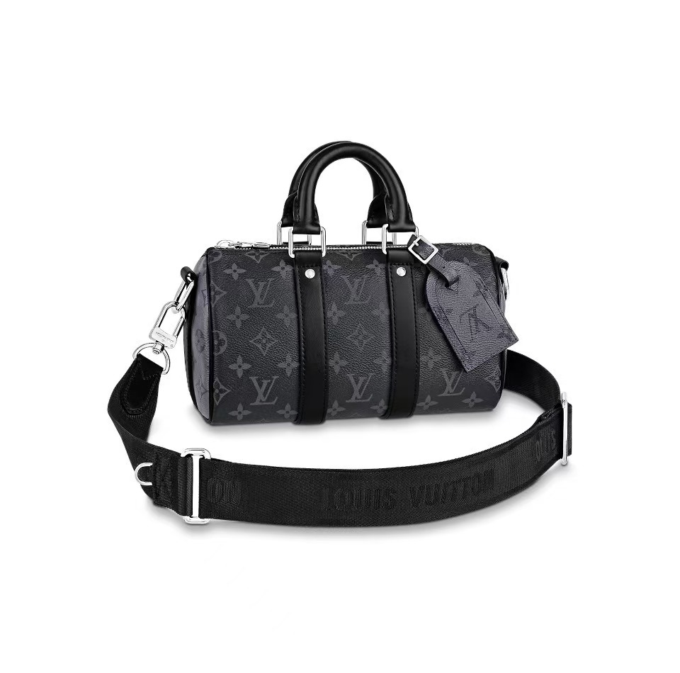 LOUIS VUITTON keepall 25 metal black warrior crossbody bag