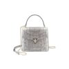 BVLGARI SERPENTI FOREVER White Agate Snake Leather Handbag
