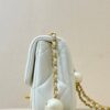 CHANEL 24S Pearl Ball Square Fat Shoulder Bag White