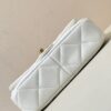 CHANEL 24S Pearl Ball Square Fat Shoulder Bag White