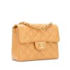 Chanel Flap Coin Purse With Chain Lambskin Beige GHW