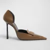 Leather D’Orsay Loafer Pumps