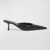 Barbara Leather Mule Pumps