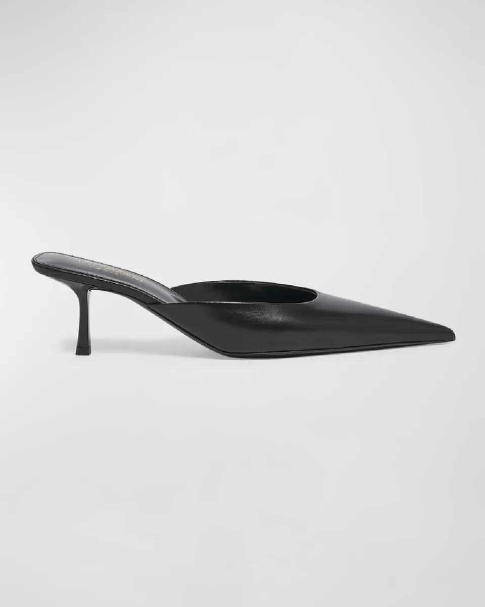 Barbara Leather Mule Pumps