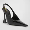 Dune Patent Slingback Pumps