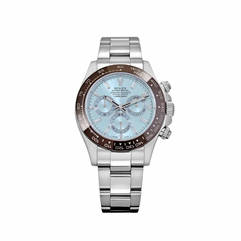 Rolex Daytona 126506 Platinum Ice Blue Baguette Dial