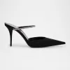 Barbara Crystal-Embellished Satin Mule Pumps