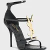 Cassandra YSL Medallion Stiletto Sandals