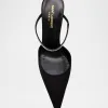 Barbara Crystal-Embellished Satin Mule Pumps