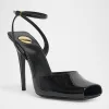La Scandale Patent Ankle-Strap Sandals