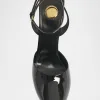 La Scandale Patent Ankle-Strap Sandals