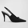 Sadie Silk Slingback Pumps