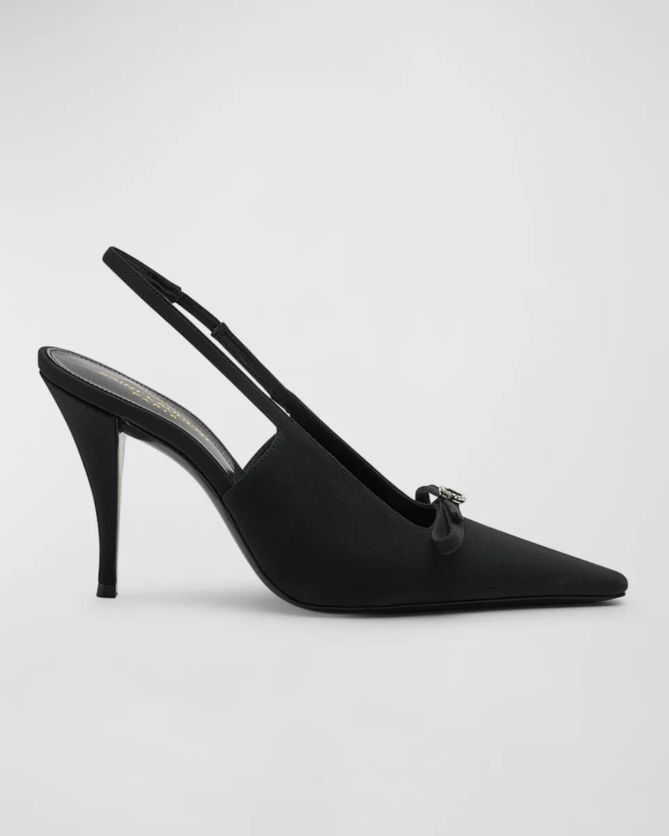 Sadie Silk Slingback Pumps