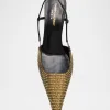 Shimmer Strass Slingback Pumps