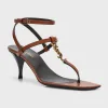 Vitti Leather YSL T-Strap Sandals