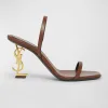 Opyum Leather YSL-Heel Slide Sandals