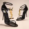 Cassandra YSL Medallion Stiletto Sandals