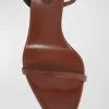Opyum Leather YSL-Heel Slide Sandals
