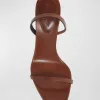 Opyum Leather YSL-Heel Slide Sandals