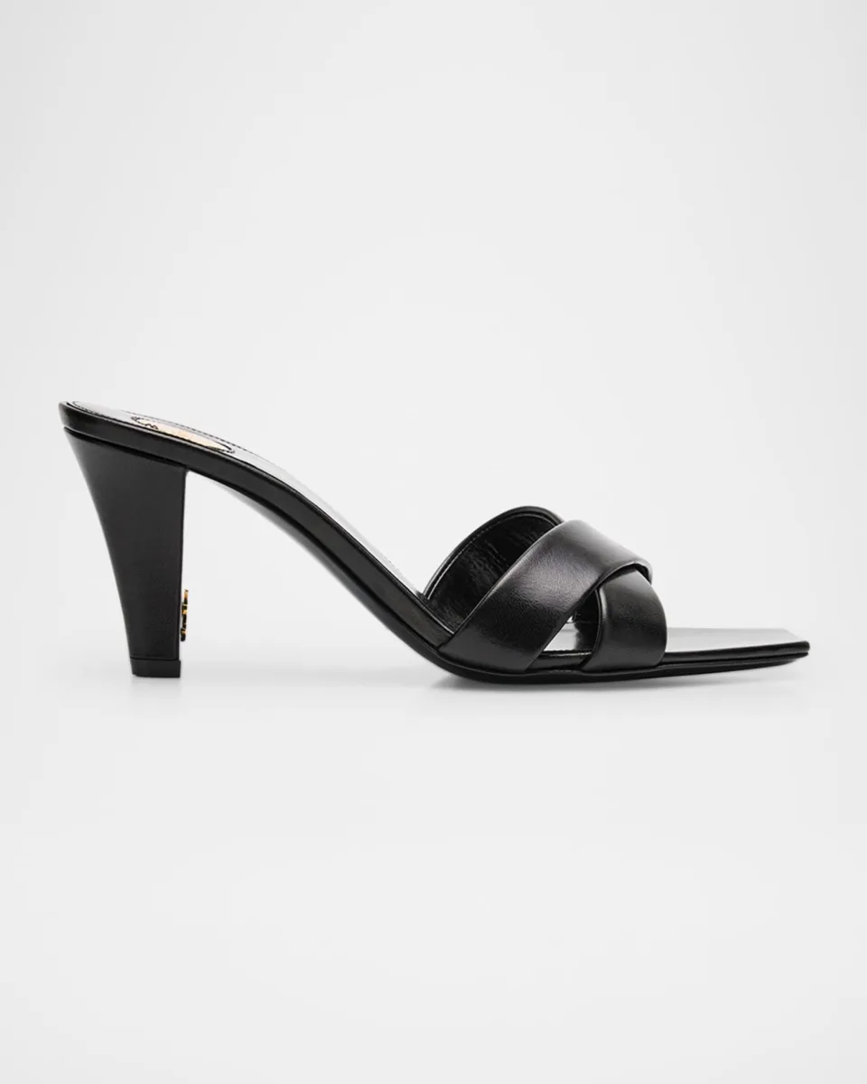 Jill Leather Crisscross Mule Sandals