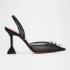 Begum Mesh Ornament Slingback Pumps