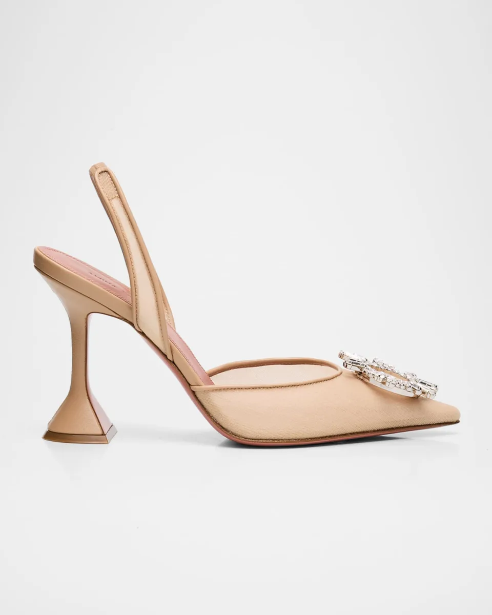 Begum Nylon Crystal Ornament Pumps