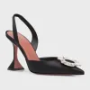 Begum Satin Crystal Slingback Pumps