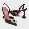 Begum Satin Crystal Slingback Pumps
