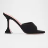 Lupita Suede Pedestal Mule Sandals