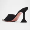 Lupita Suede Pedestal Mule Sandals