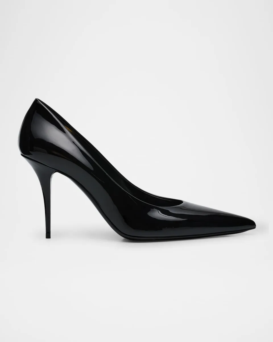 Norma Patent Peep-Toe Pumps
