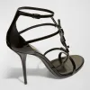 Opyum YSL Patent Ankle-Strap Sandals