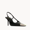 Jeanne Slingback Pumps In Glazed Leather