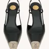 Jeanne Slingback Pumps In Glazed Leather