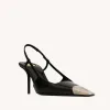 Jeanne Slingback Pumps In Glazed Leather
