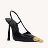 JEANNE slingback pumps in smooth leather