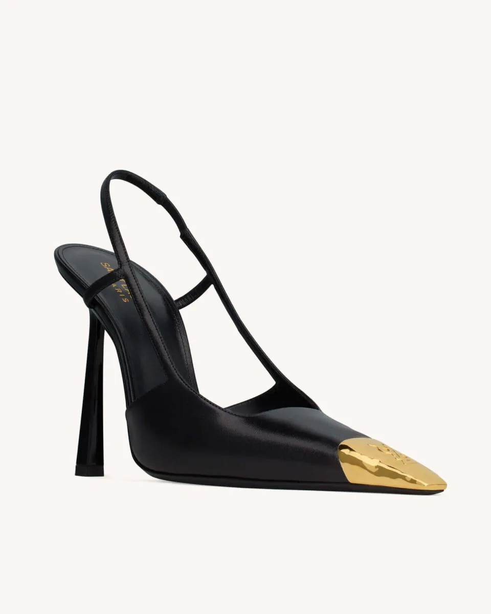 JEANNE slingback pumps in smooth leather