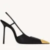 JEANNE slingback pumps in smooth leather