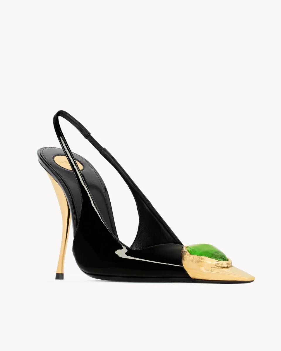 Loulou Slingback Pumps In Patent Leather