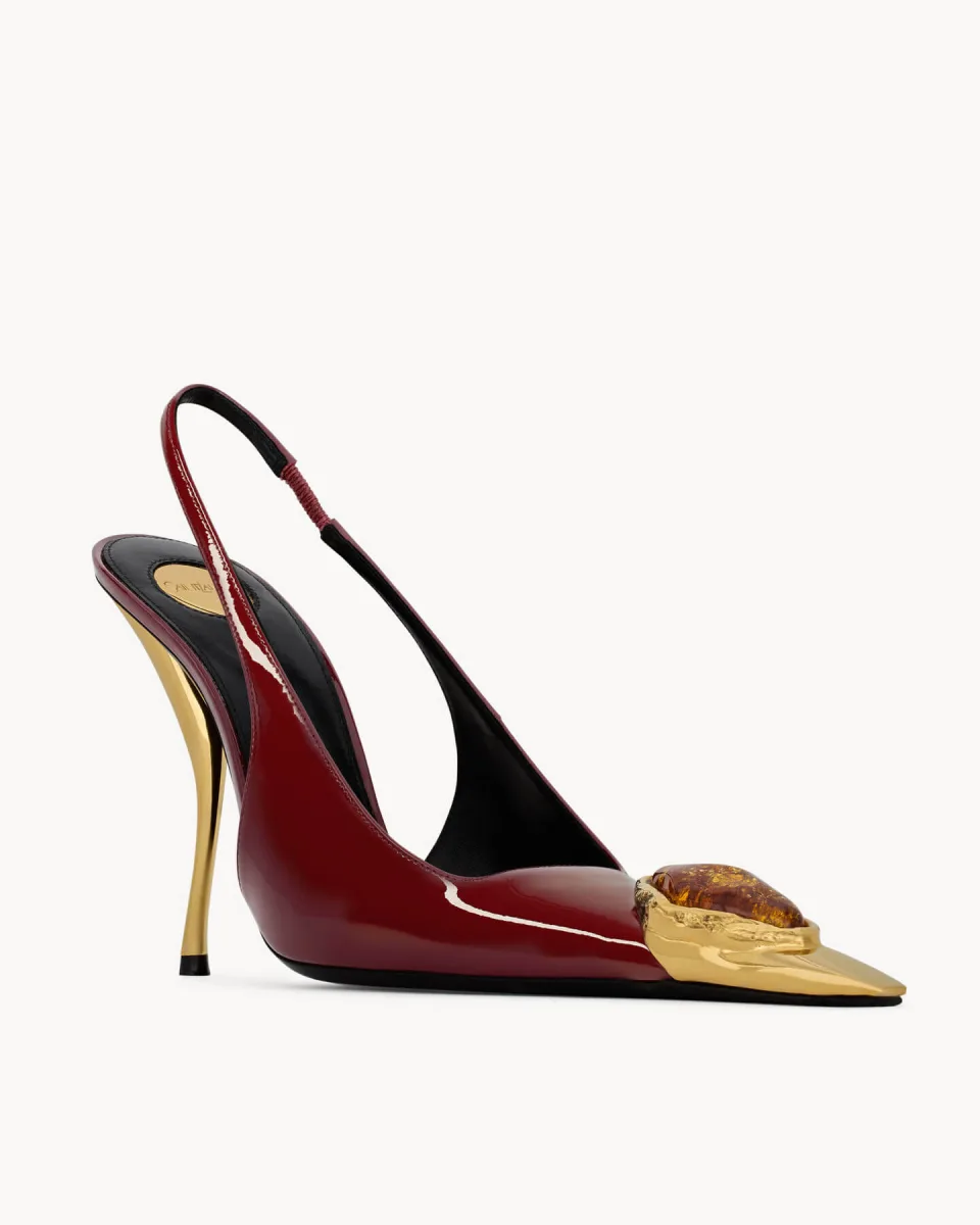 Loulou Slingback Pumps In Patent Leather